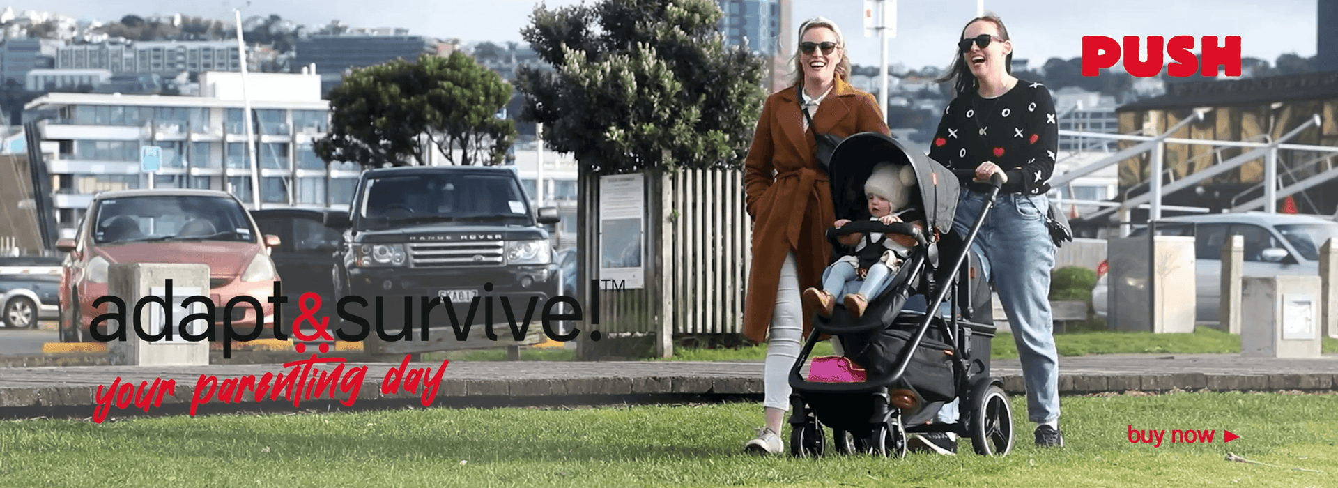 footage of young families using inline® strollers, highchairs,  child carrier packs and the traveller™ travel crib from philandteds.com