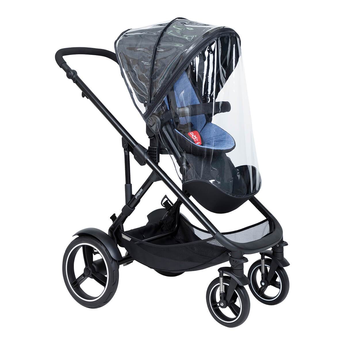 2人乗りベビーカー Phill and Teds DOTレインカバー付 phil-teds-storm-cover-for-