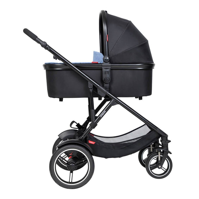 phil&teds voyager inline buggy with lie flat snug carrycot