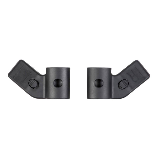 2 black replacement inline stroller clips side by side - attach a double kit or snug carrycot to your 2019 inline buggy or lazyted
